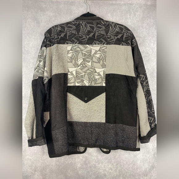 Max‎ & Mabel Vintage artistic mix media Women's  Blazer Size L Jacket - Picture 2 of 8